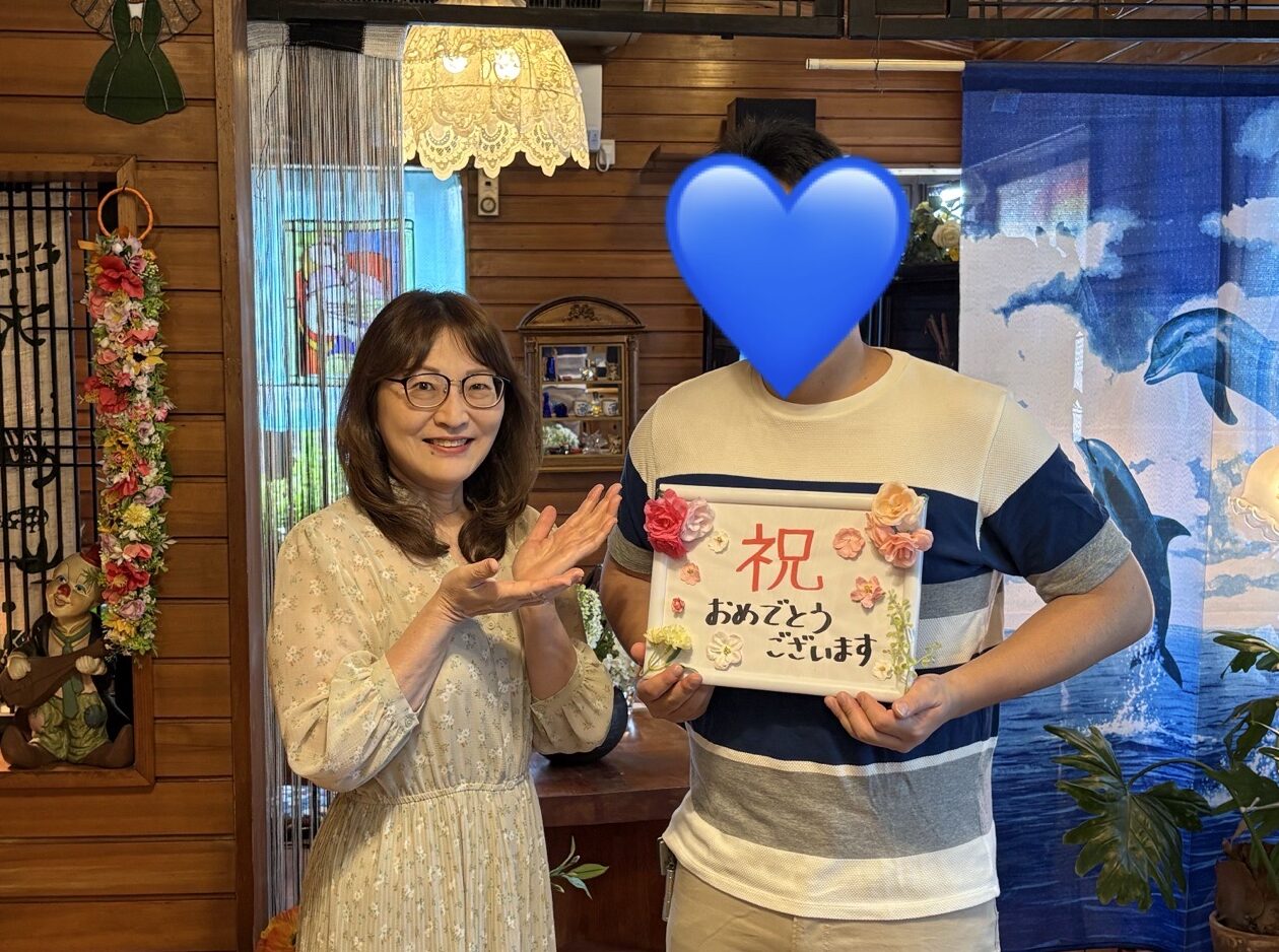 【祝】30代男性　活動1年1か月　お相手女性のもとへ決意の転職でご成婚